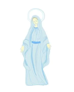 Blessed virgin mary Illustrazione stock