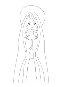 Blessed Virgin Mary Stock Illustration