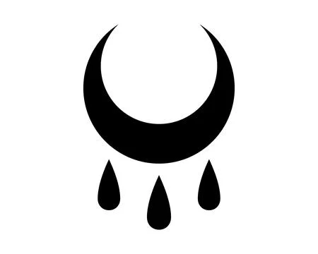 Blessed witch sign, a symbol of blessing. The moon represents the goddess wicca イラスト素材