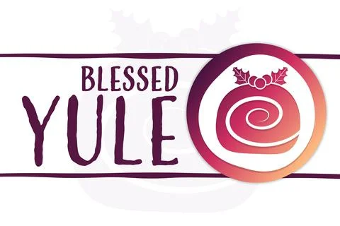 Blessed Yule. Holiday concept. Template for background, banner, card, poster Stock Illustration