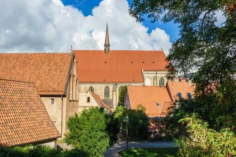 Blick auf das Kloster zum Heiligen Geist in Rostock Blick auf das Kloster ... Stock Photos