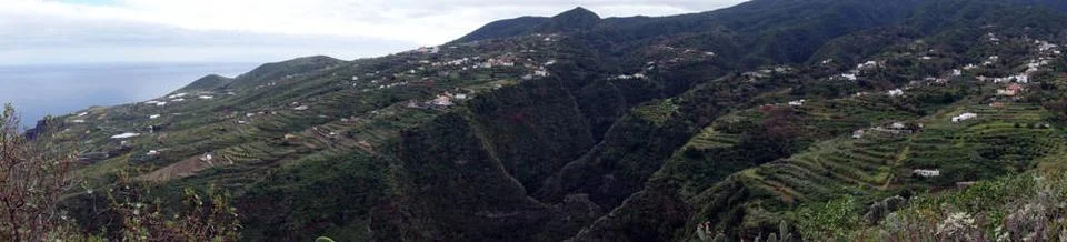 Blick vom Aussichtspunkt Sprung des Enamorado in die Schlucht Hondo de Nog... Stock Photos