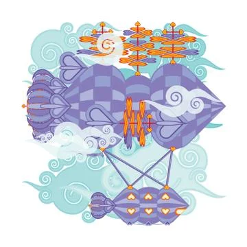 Blimp All Purple Stock-Illustration