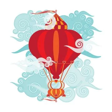 Blimp All Red Stock-Illustration