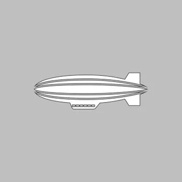Blimp computer symbol Stock Illustration