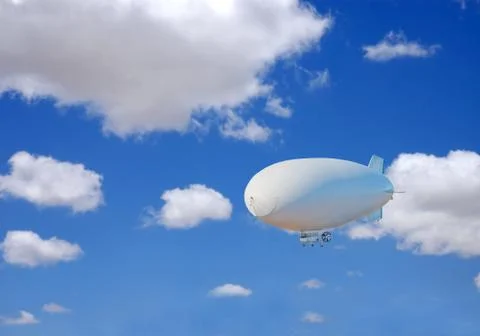 Blimp in Flight Stock Photos