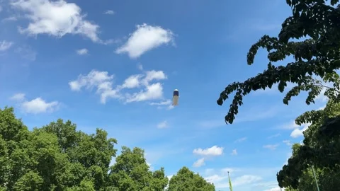 Blimp Floating Over London Sky Stock Footage 340860613