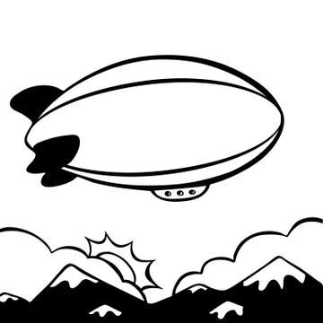 Blimp Stock Illustration
