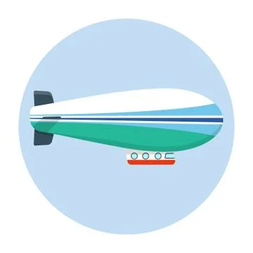 Blimp/barrage balloon/airship icon. Illustrazione stock