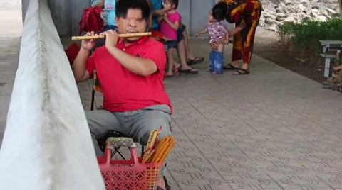 Blind and flute Stock Footage 56085143