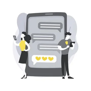 Blind date abstract concept vector illustration. Stock Illustration