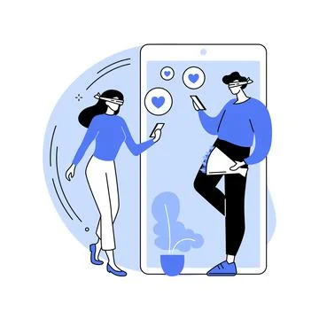 Blind date abstract concept vector illustration. Stock Illustration