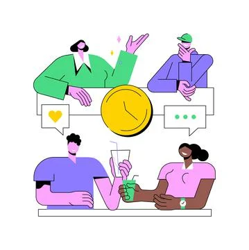 Blind date abstract concept vector illustration. Stock Illustration