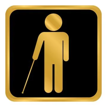Blind disabled button. Stock Illustration