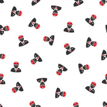 Blind Engineer Flat Vector Seamless Pattern Stockillustratie