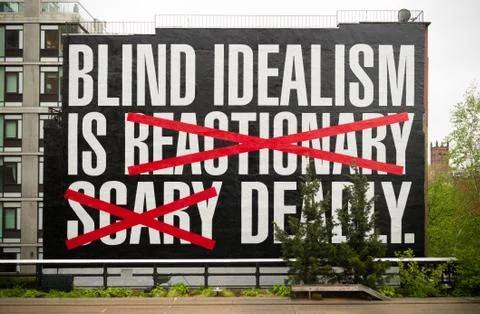 Blind idealism is deadly Stock Photos