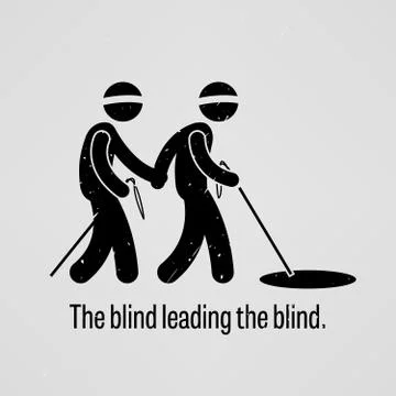 The blind leading the blind Stock-Illustration