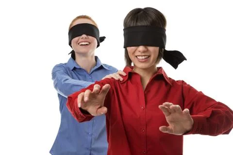Blind leading the blind Foto stock