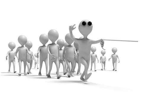 Blind leads the crowd Ilustración de archivo