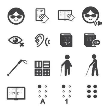 Blind man icon Stock Illustration