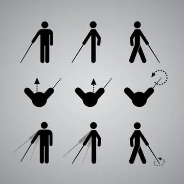 Blind man symbol Illustrazione stock