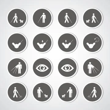Blind man symbol Stock Illustration