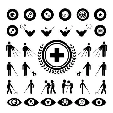 Blind man symbol Stock Illustration