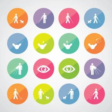 Blind man symbol Stock Illustration
