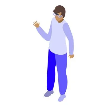 Blind person using smart glasses navigating with augmented reality Stock Illustration