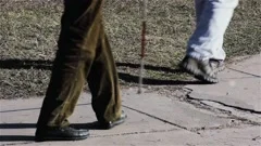 Close Up of Blind Person Negotiating Steps Outdoors Using Cane Stock Image  - Image of person, steps: 154515757