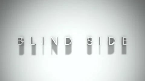 Blind side 3D title animation with shadows on a white background Stock Footage 297514015