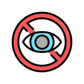 Blind sign color icon vector illustration Illustrazione stock