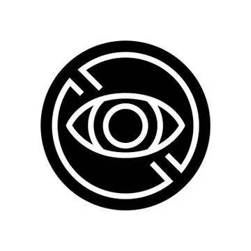 Blind sign glyph icon vector illustration 스톡 일러스트