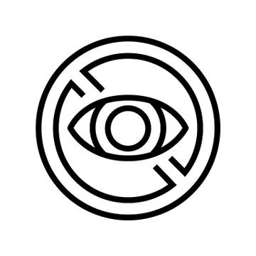 Blind sign line icon vector illustration 스톡 일러스트