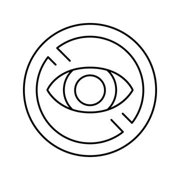 Blind sign line icon vector illustration Illustrazione stock