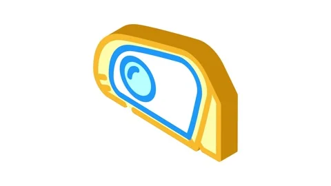 Blind spot mirrors accessory isometric icon animation Stock Footage 327279893