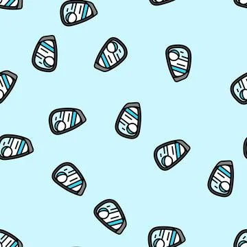 Blind spot mirrors accessory vector seamless pattern Stock Illustration