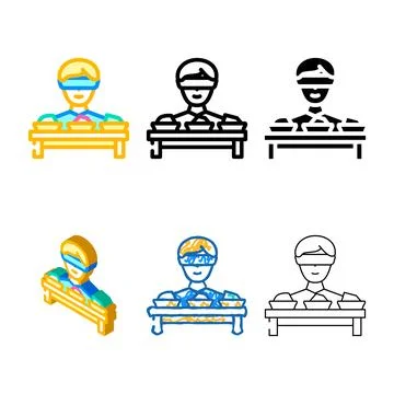 Blind testing color minimal icon vector Stock Illustration