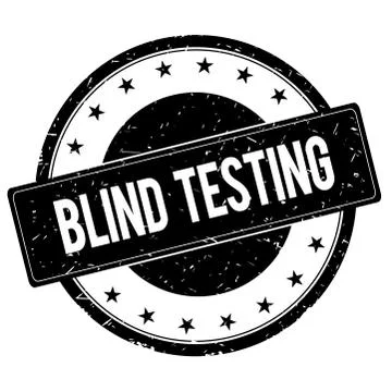 BLIND TESTING stamp sign black. Stock Illustration