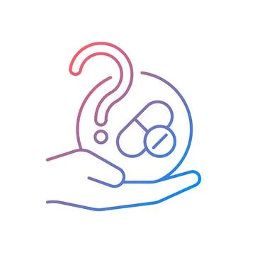 Blind trials gradient linear vector icon 스톡 일러스트
