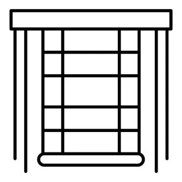 Blind window icon, outline style Stock Illustration