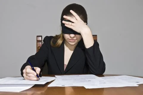 Blindfold Decisions Stock Photos