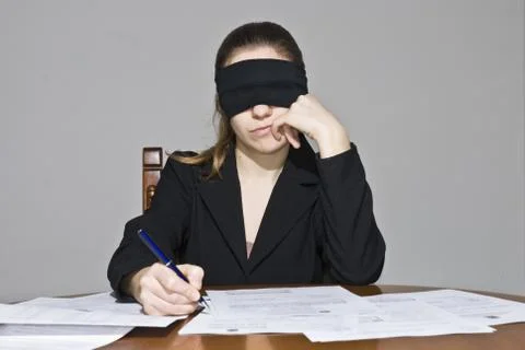 Blindfold Decisions Stock Photos