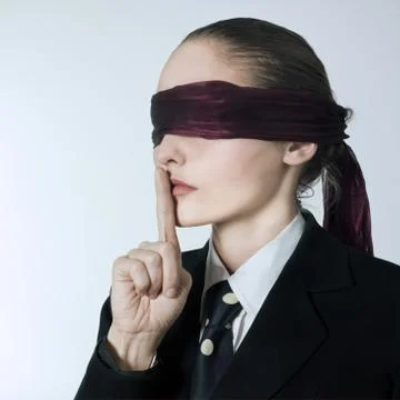 Blindfold woman Stock Photos