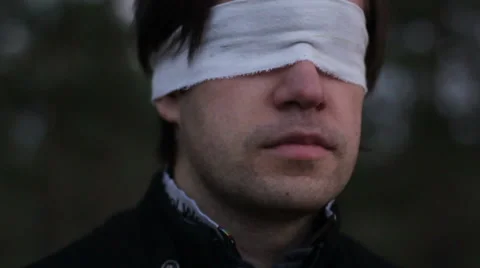 Blindfolded man. Terrorism. 스톡 동영상 52852892