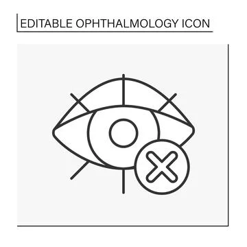 Blindness line icon Illustrazione stock