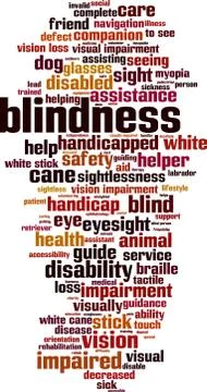 Blindness word cloud Stock Illustration