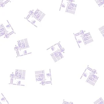 Blinds fitting glyph seamless pattern Stock Illustration