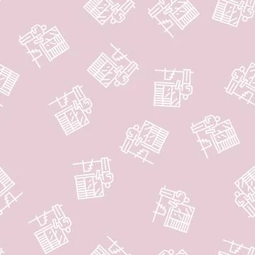 Blinds fitting line seamless pattern Stock Illustration