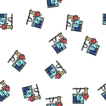 Blinds fitting vector seamless pattern Stock Illustration